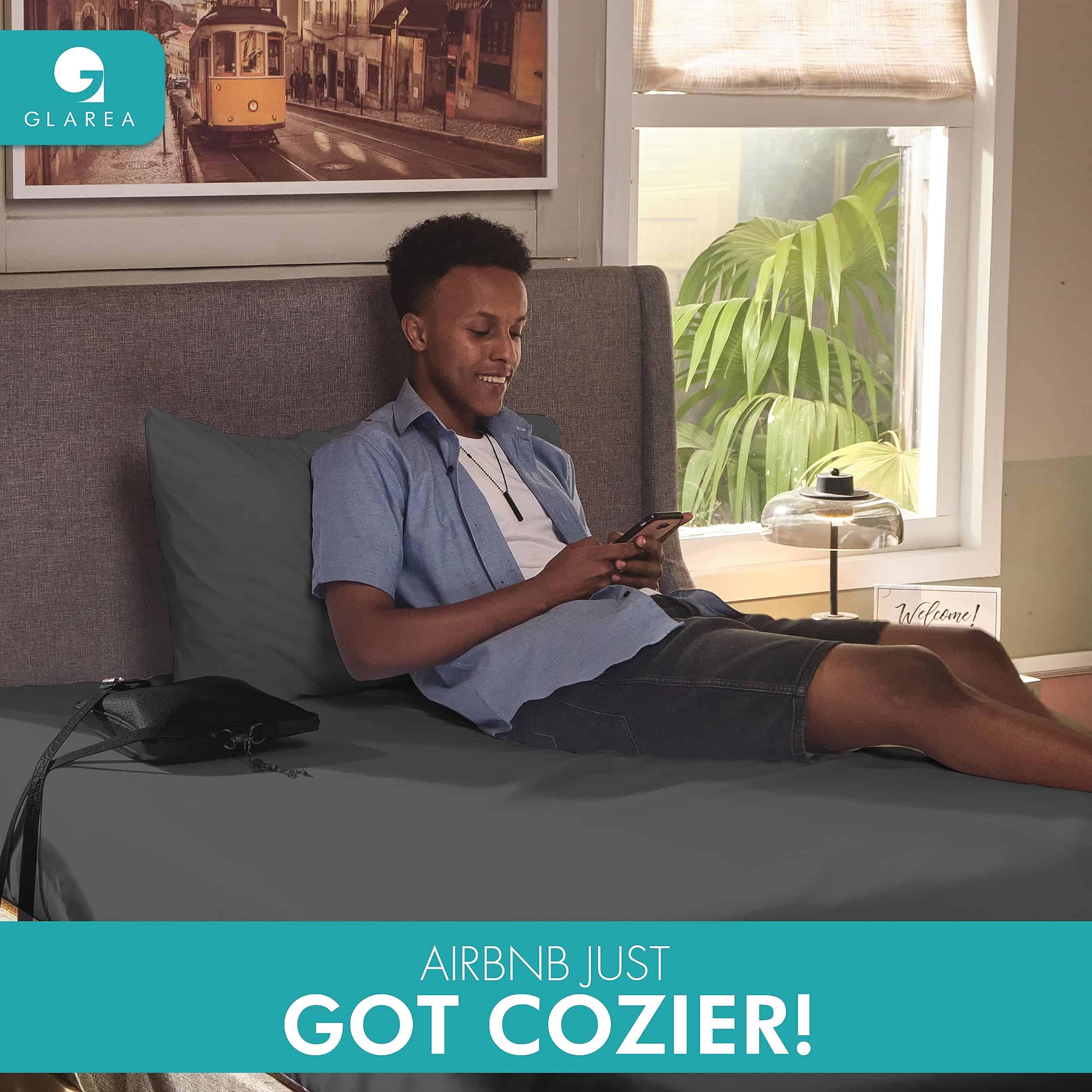 Sábana Ajustable Gris Glarea - Paquete de 6 Sábanas de - Imagen 7