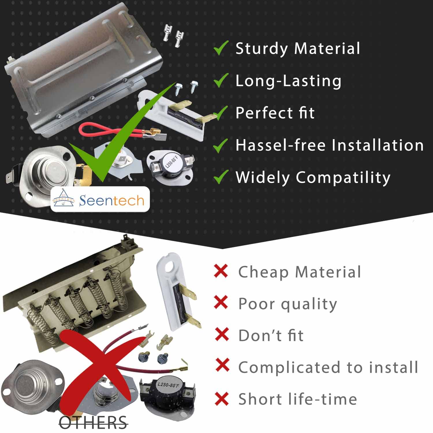 279838 Elemento Calefactor para Secadora, 3392519 Fusible - Imagen 6