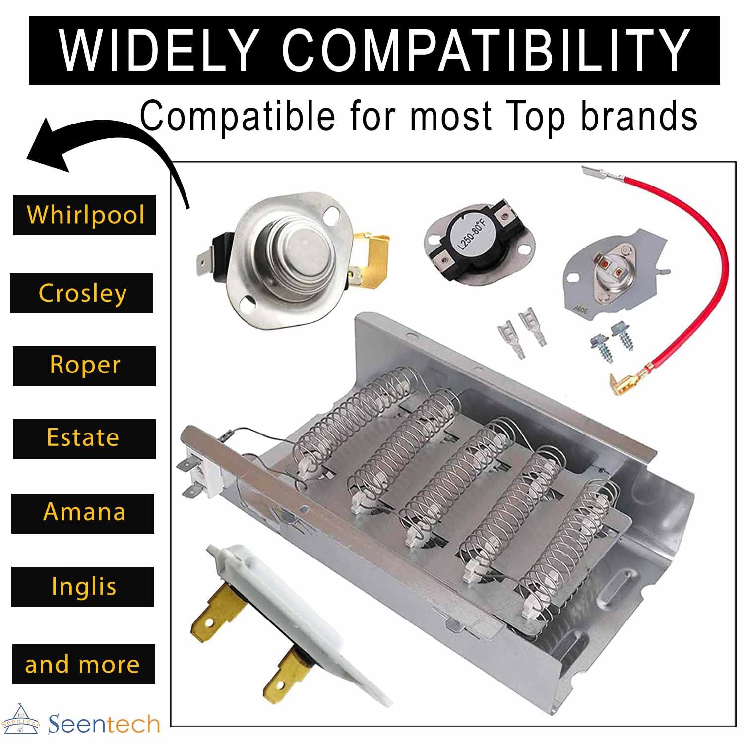 279838 Elemento Calefactor para Secadora, 3392519 Fusible - Imagen 3