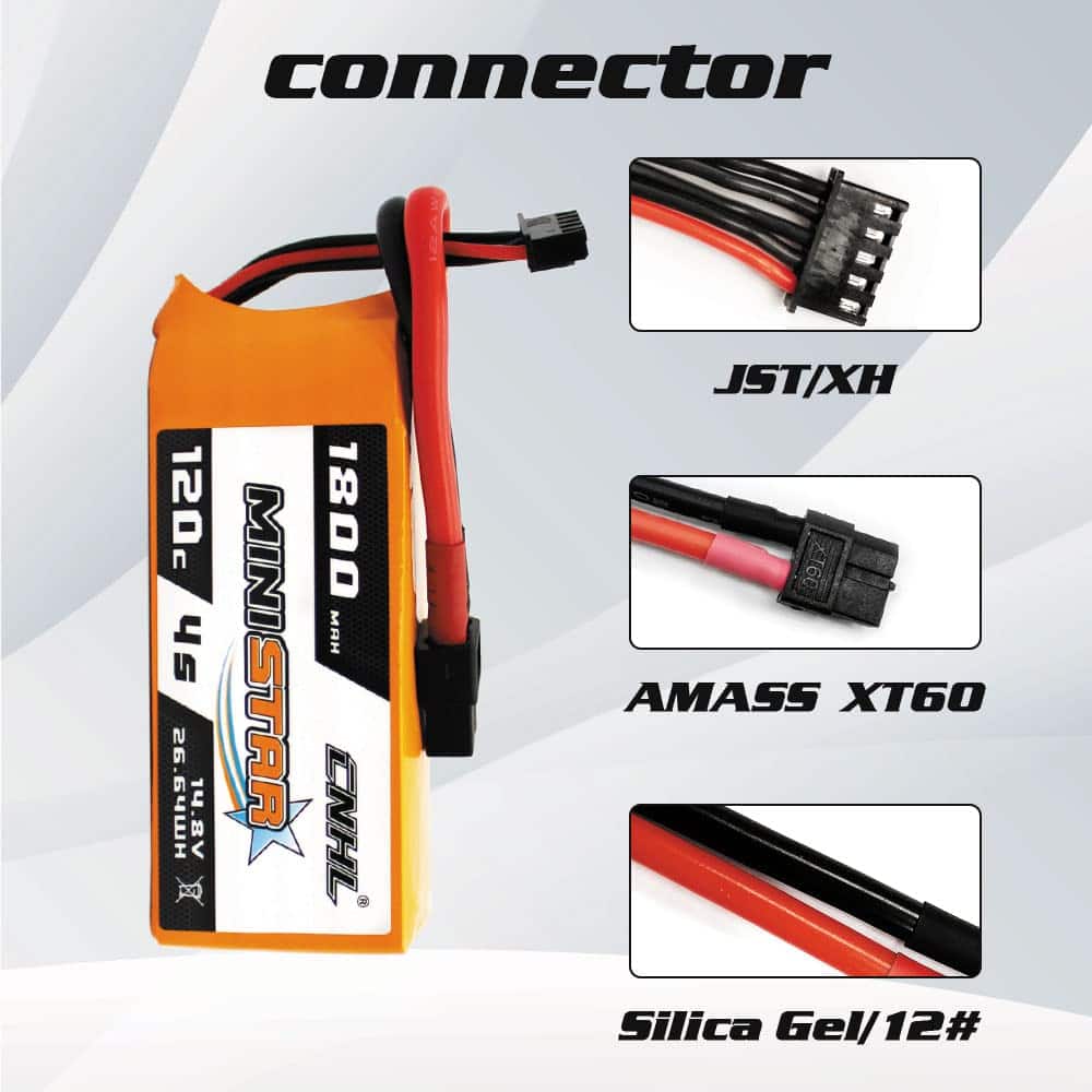 Batería Lipo CNHL 1800mAh 4S 14.8V 120C con Conector XT60 - Imagen 3