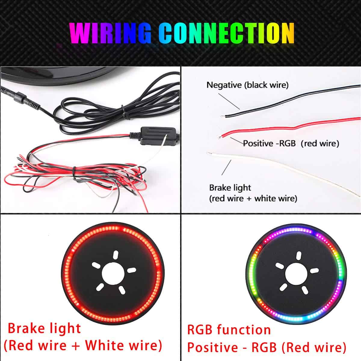 Luz de freno RGB, luces de repuesto RGB con control remoto - Imagen 5