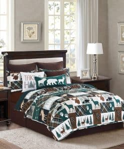 Juego de Edredón Reversible Fletcher Forest Patchwork