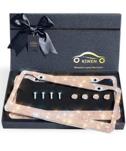 Porta Placas de Licencia con Diamantes de Imitación