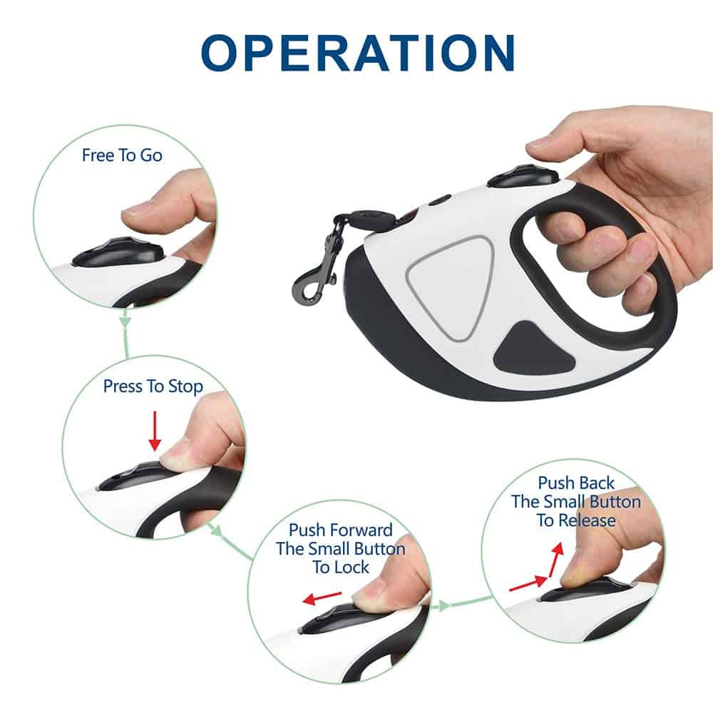 Correas retráctiles para perros MOWASS, 16 pies 360° sin - Imagen 7