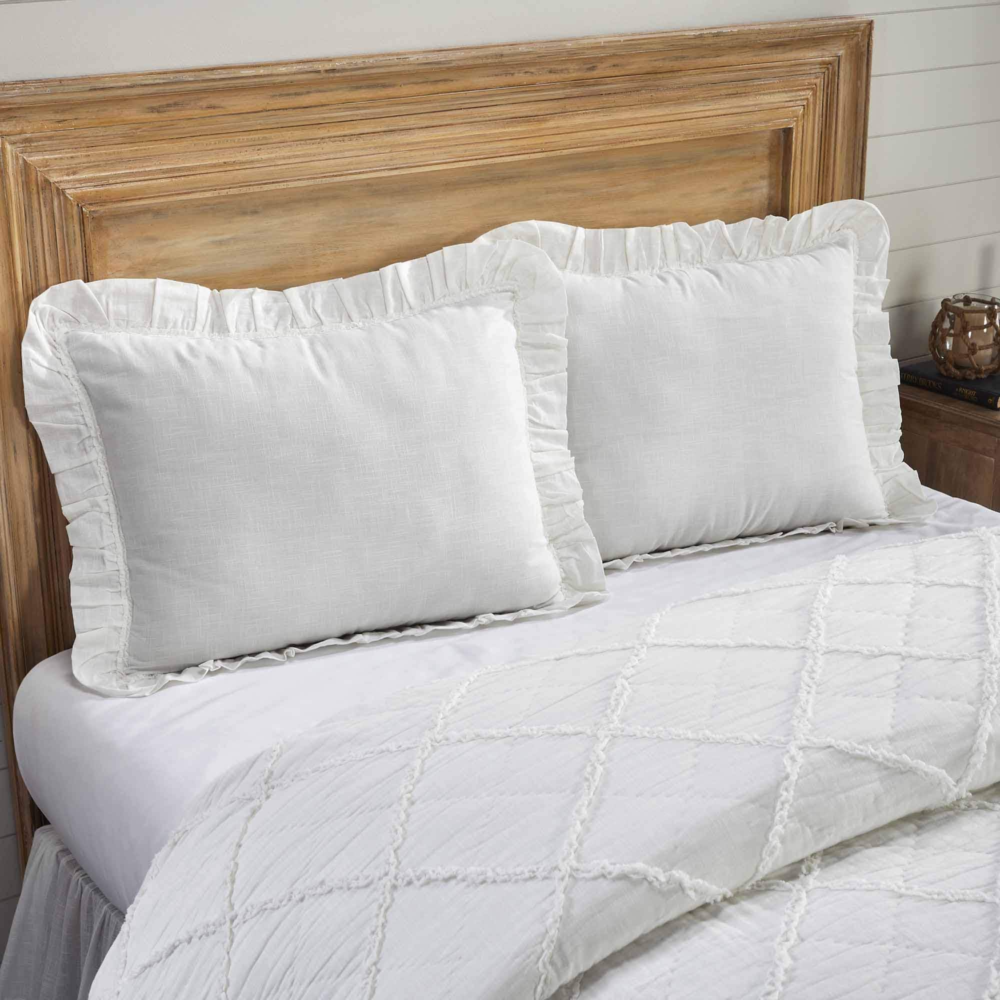 Funda de almohada estándar con volantes Kathryn de Piper