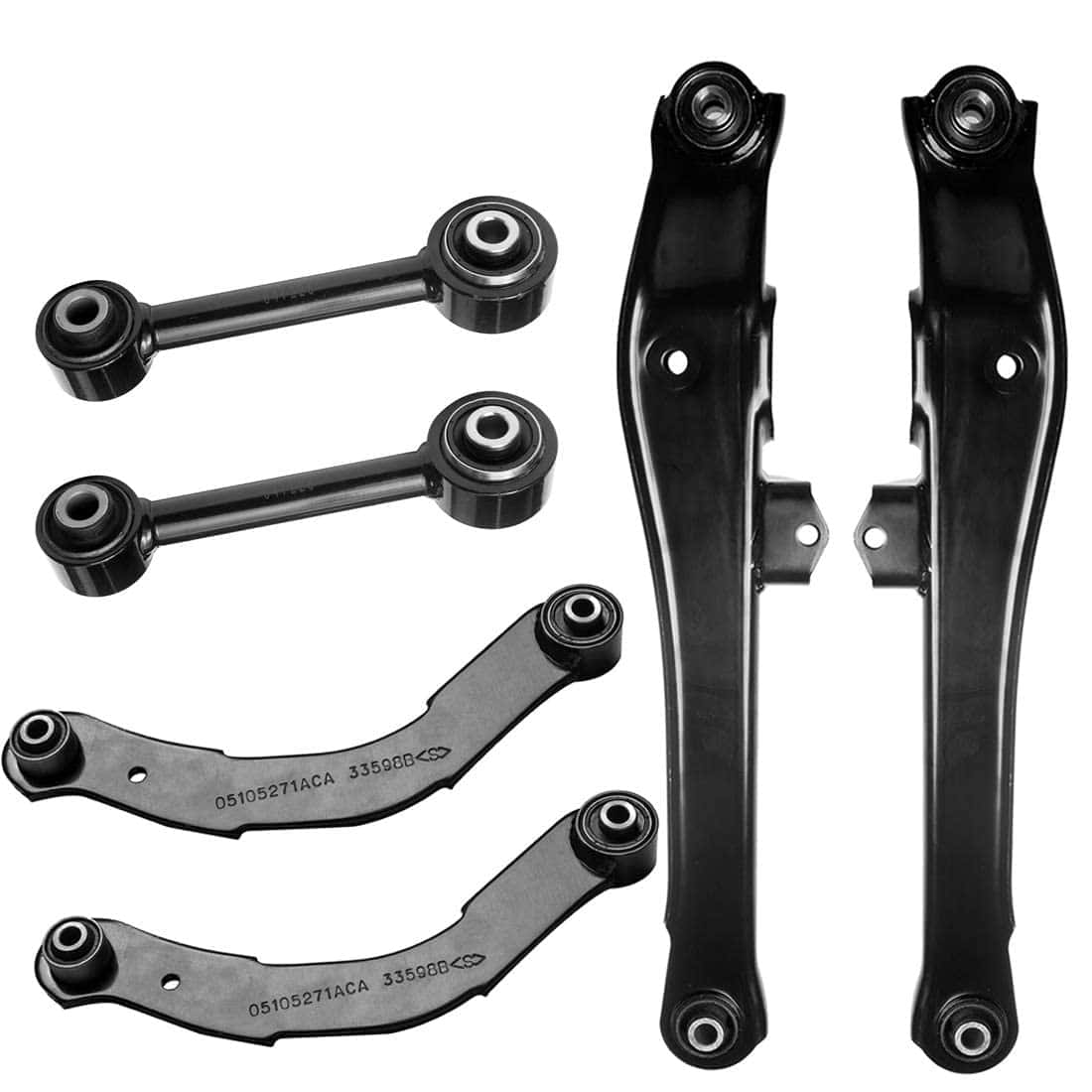 KEYOOG 6Pcs Kit de Suspensión Trasera Brazo de Control