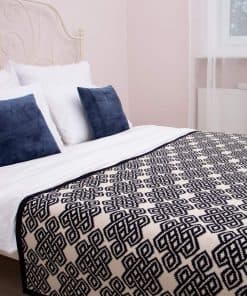 SAOL Cubrecamas para Cama Tejido de Lana Suave (Azul