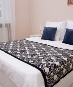 SAOL Bed Scarf Knitted Soft Sofa Throw Bed Runner Couch