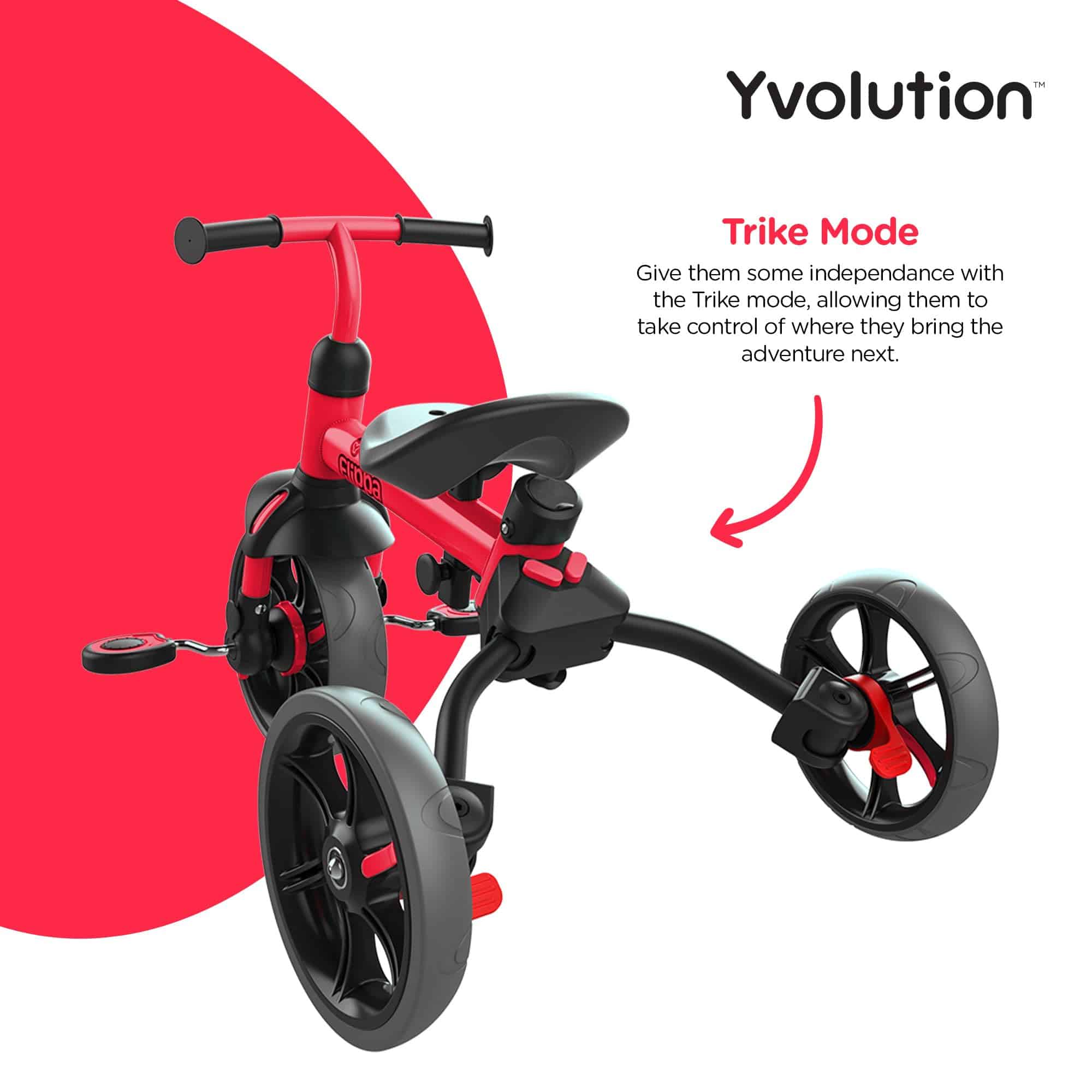 Yvolution 3 en 1 Triciclo para Niños Velo Flippa con Manija - Imagen 6