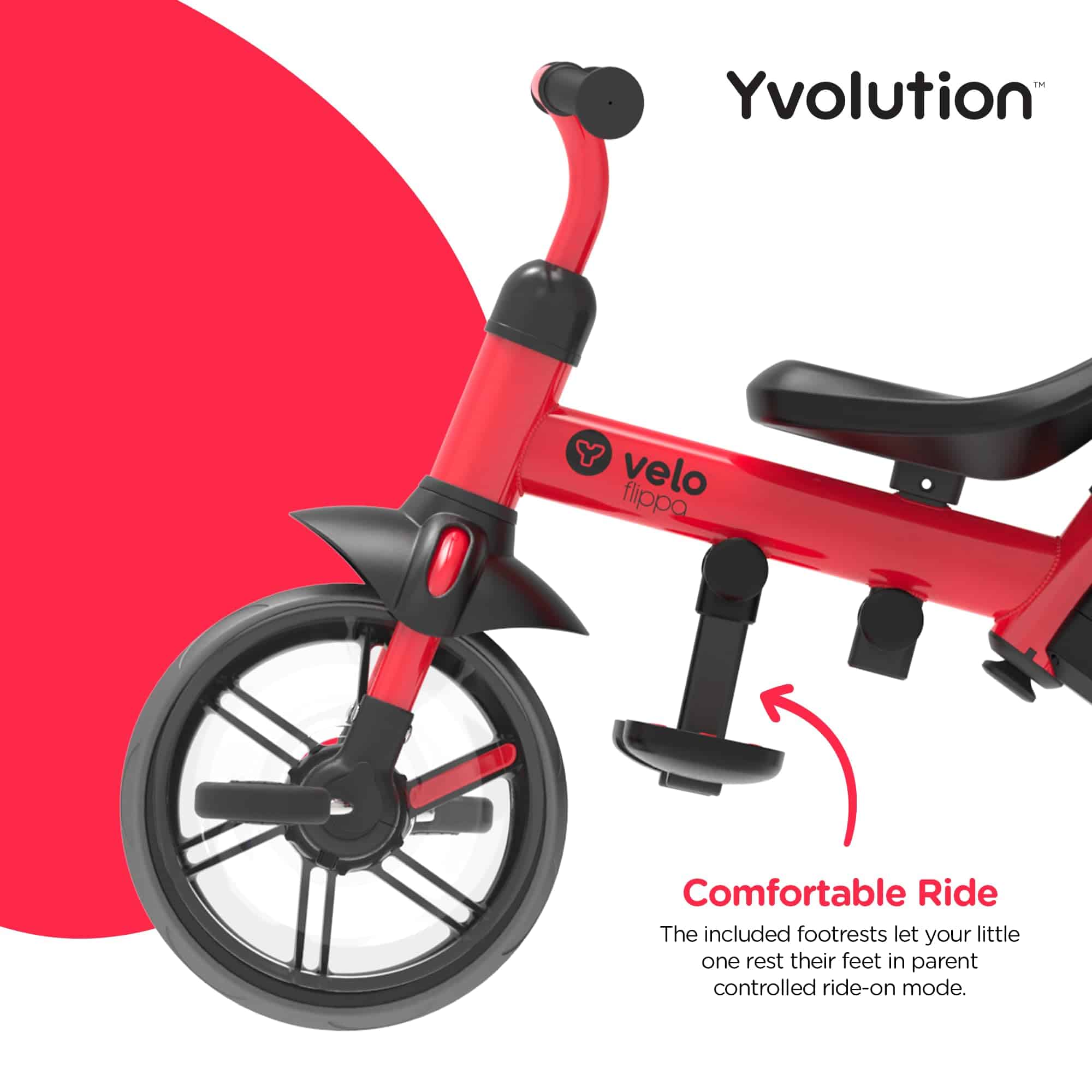 Yvolution 3 en 1 Triciclo para Niños Velo Flippa con Manija - Imagen 4