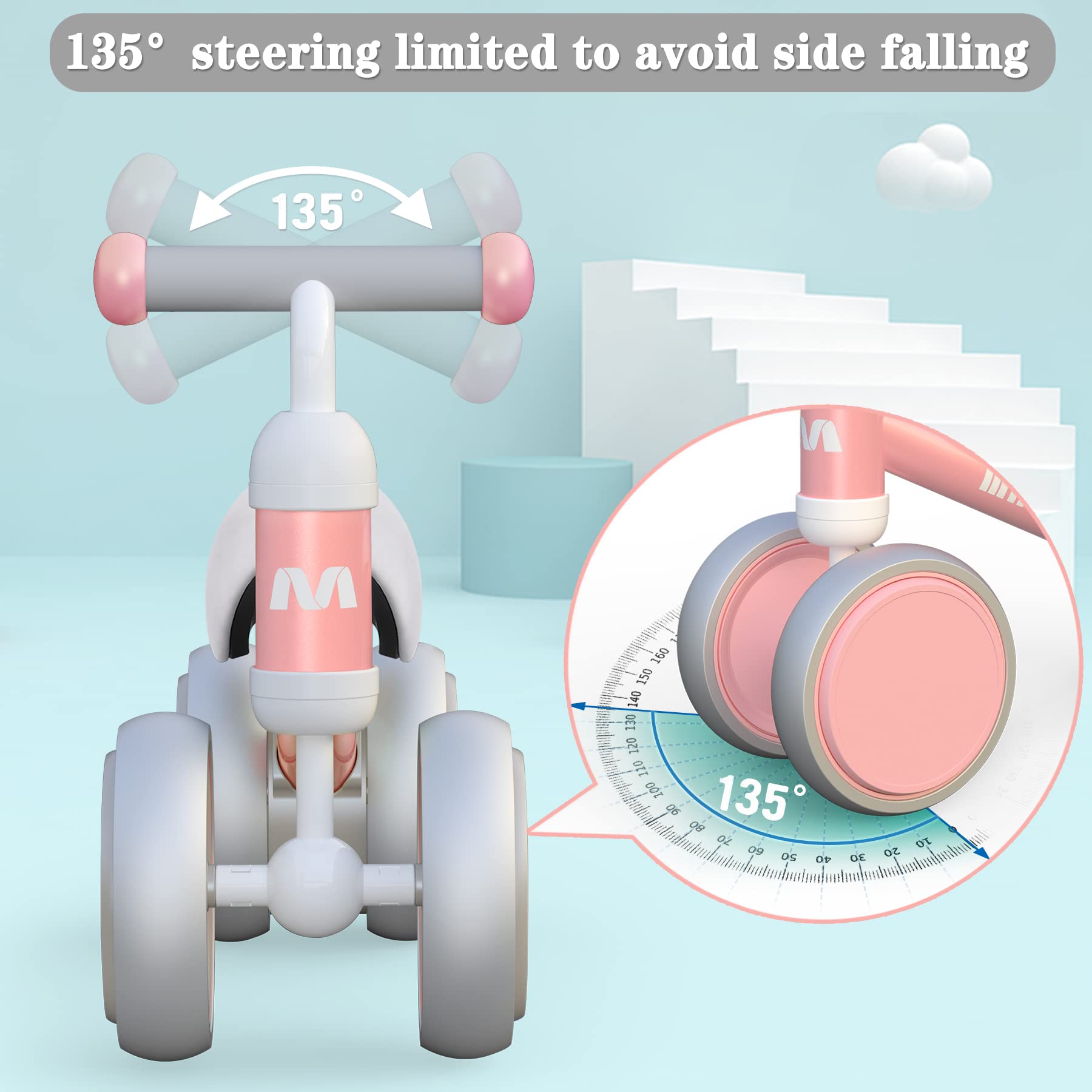 MHCYLION Bicicleta de Equilibrio de Iluminación Colorida - Imagen 5