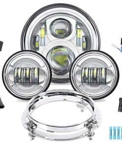 Faro LED de 7 pulgadas VZ4X4 con Kit de Luces Antiniebla de