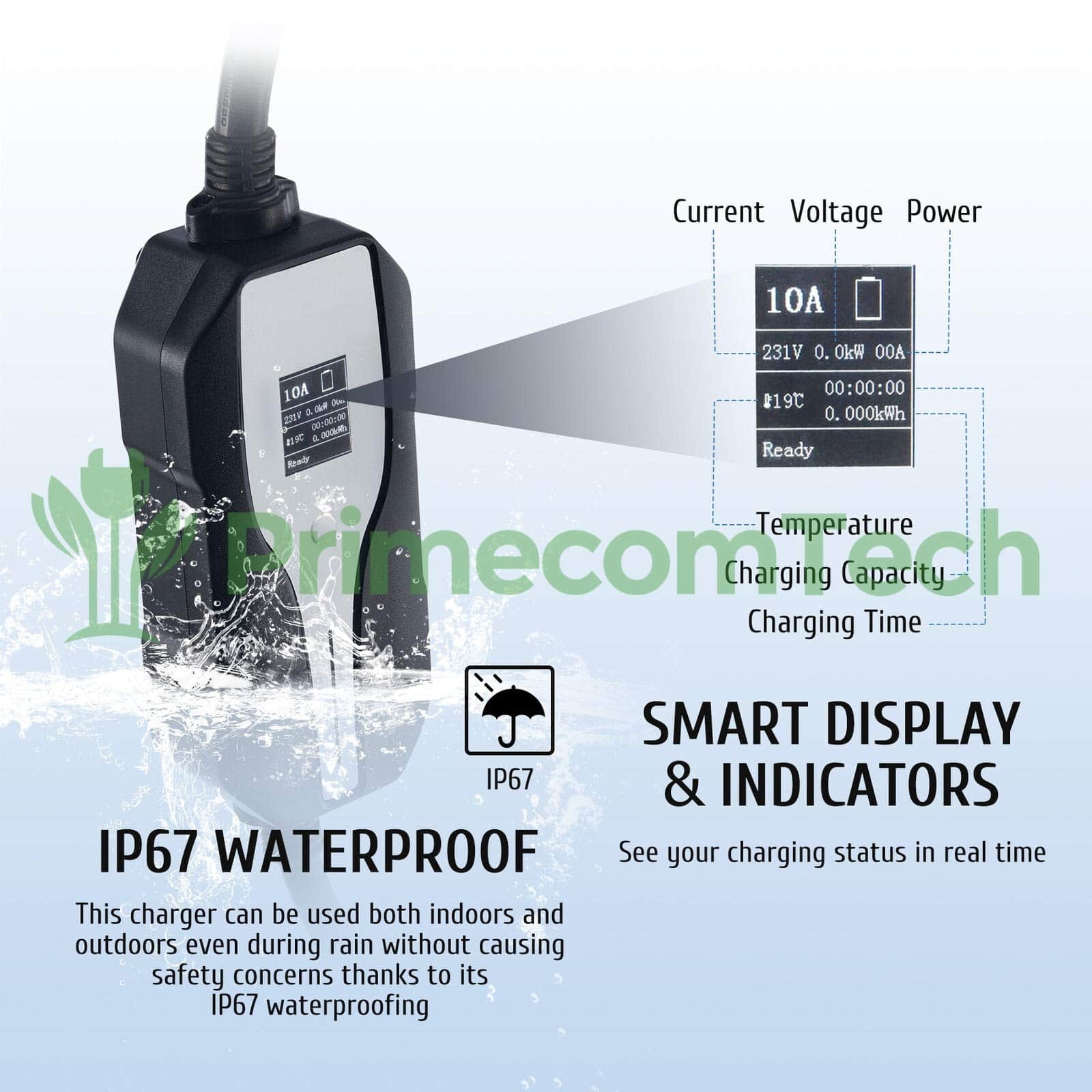 Cargador de Vehículo Eléctrico (EV) Nivel 2 Primecomtech - Imagen 9