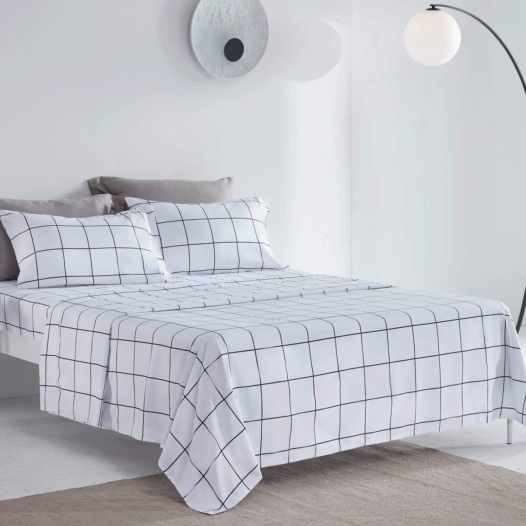 Juego de Sábanas King Size SLEEP ZONE Estampado a Cuadros