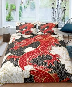 Juego de Ropa de Cama Homewish Dragon Chino 3 Piezas para