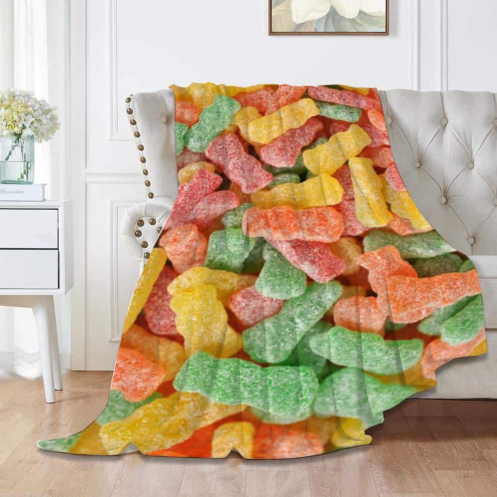 Manta de lana Pindola Sour Patch Kids cálida, ligera, suave