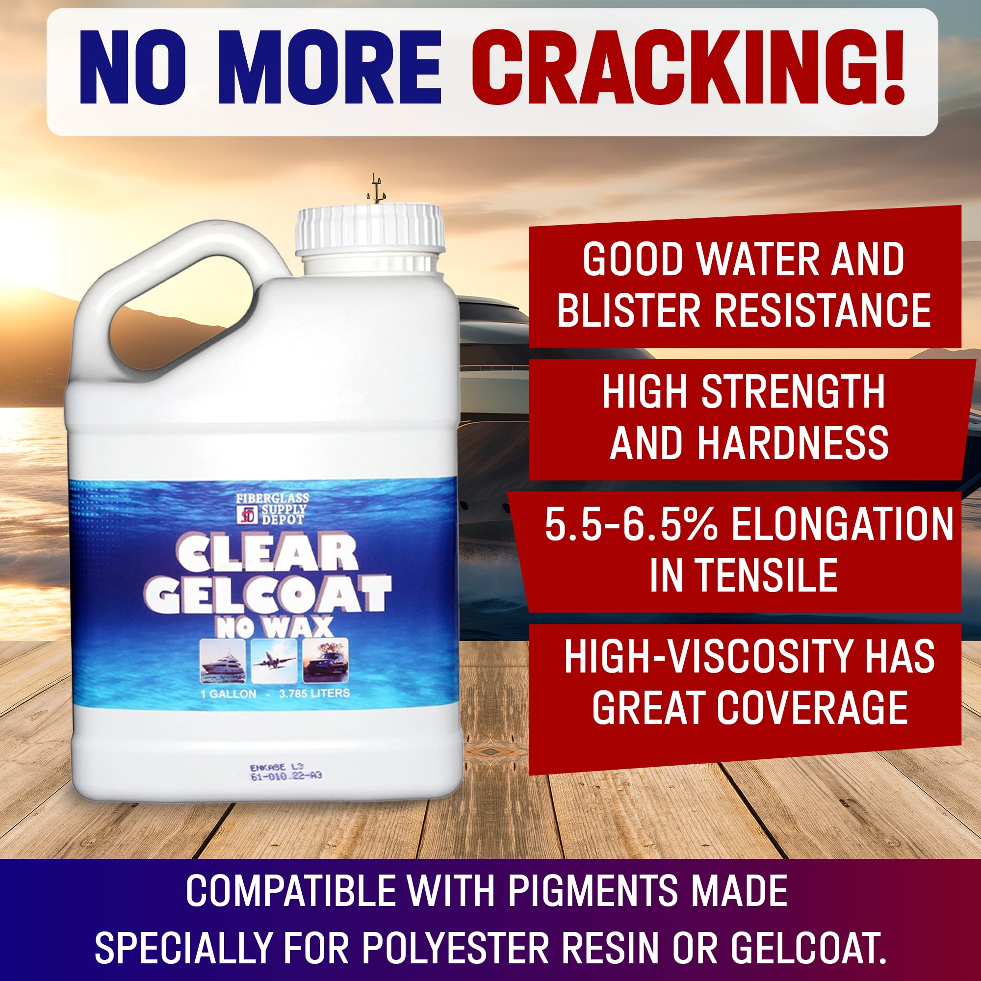 Gelcoat transparente resistente a los rayos UV sin cera - Imagen 8