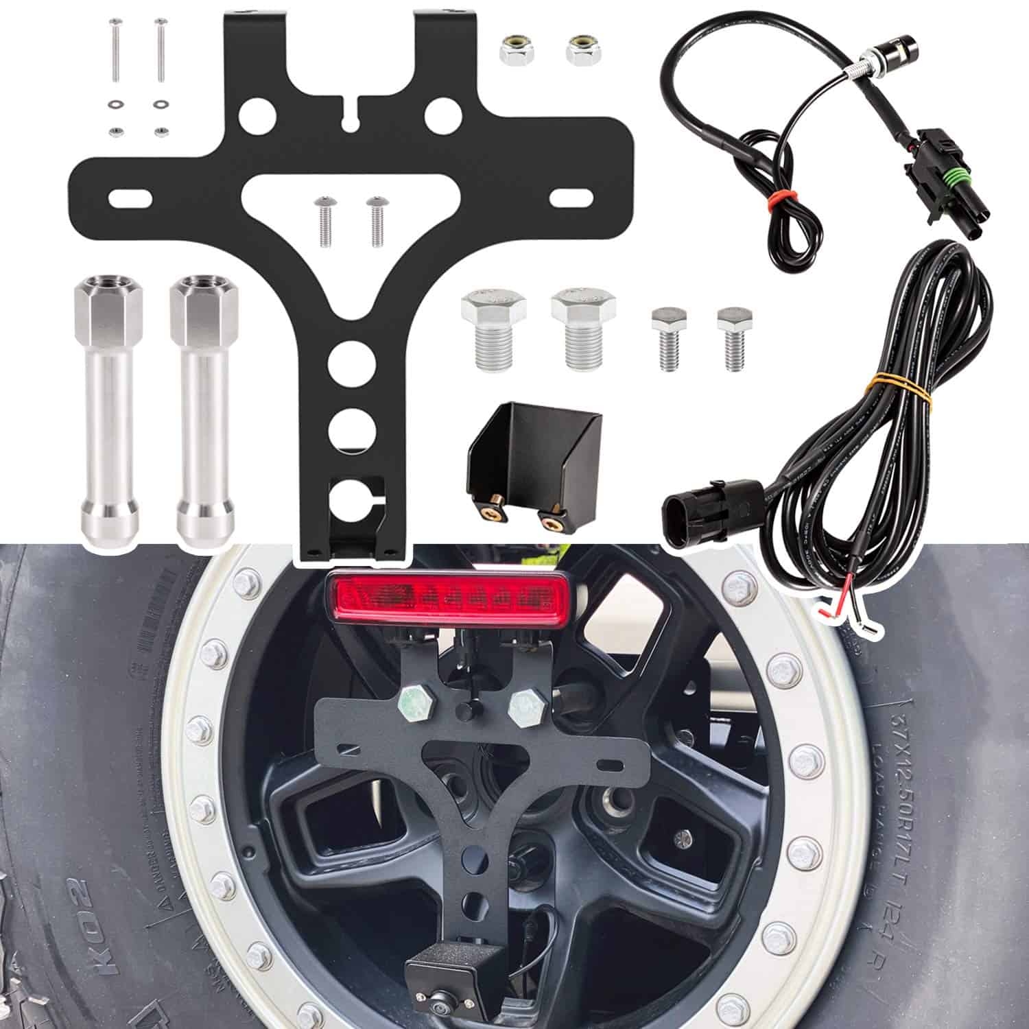 Placa de matrícula móvil para Jeep Wrangler JL 2018-2023