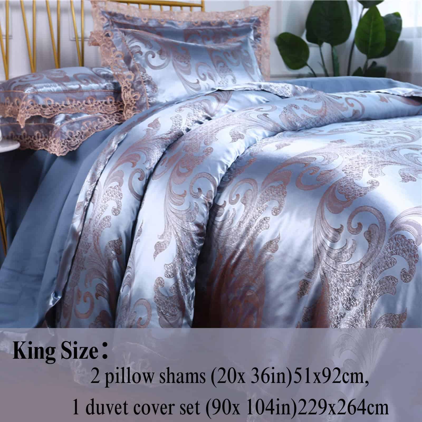 Juego de Ropa de Cama 3 Piezas Elegante Diseño Europeo - Imagen 3