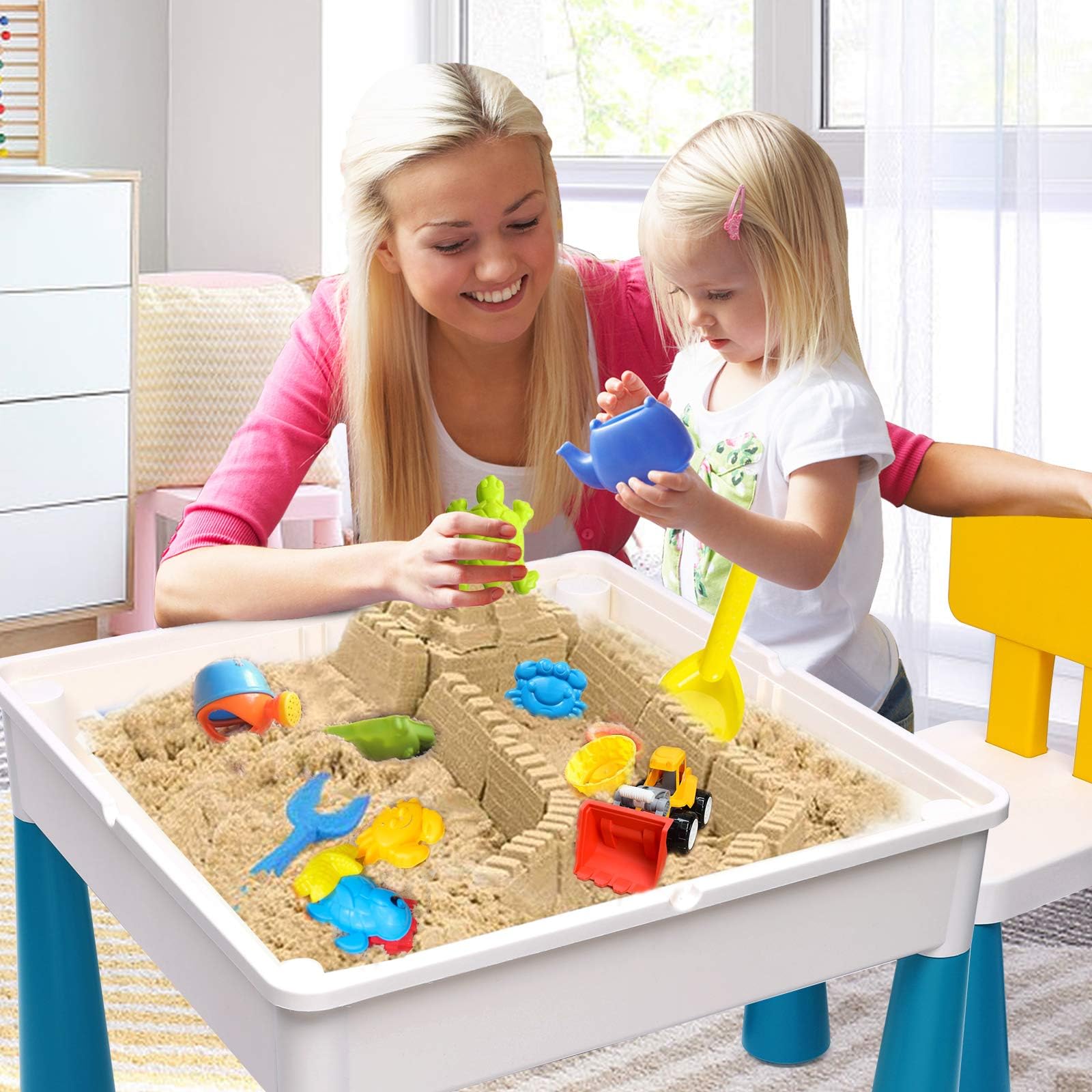 Mesa de Actividades para Niños Juegos de Mesa y sillas para - Imagen 8