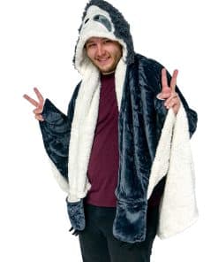 Manta con Capucha Gremlin Gris para Hombres, Mujeres,