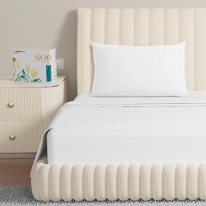 Sábanas de Algodón Egipcio Carressa Linen Queen Size 800