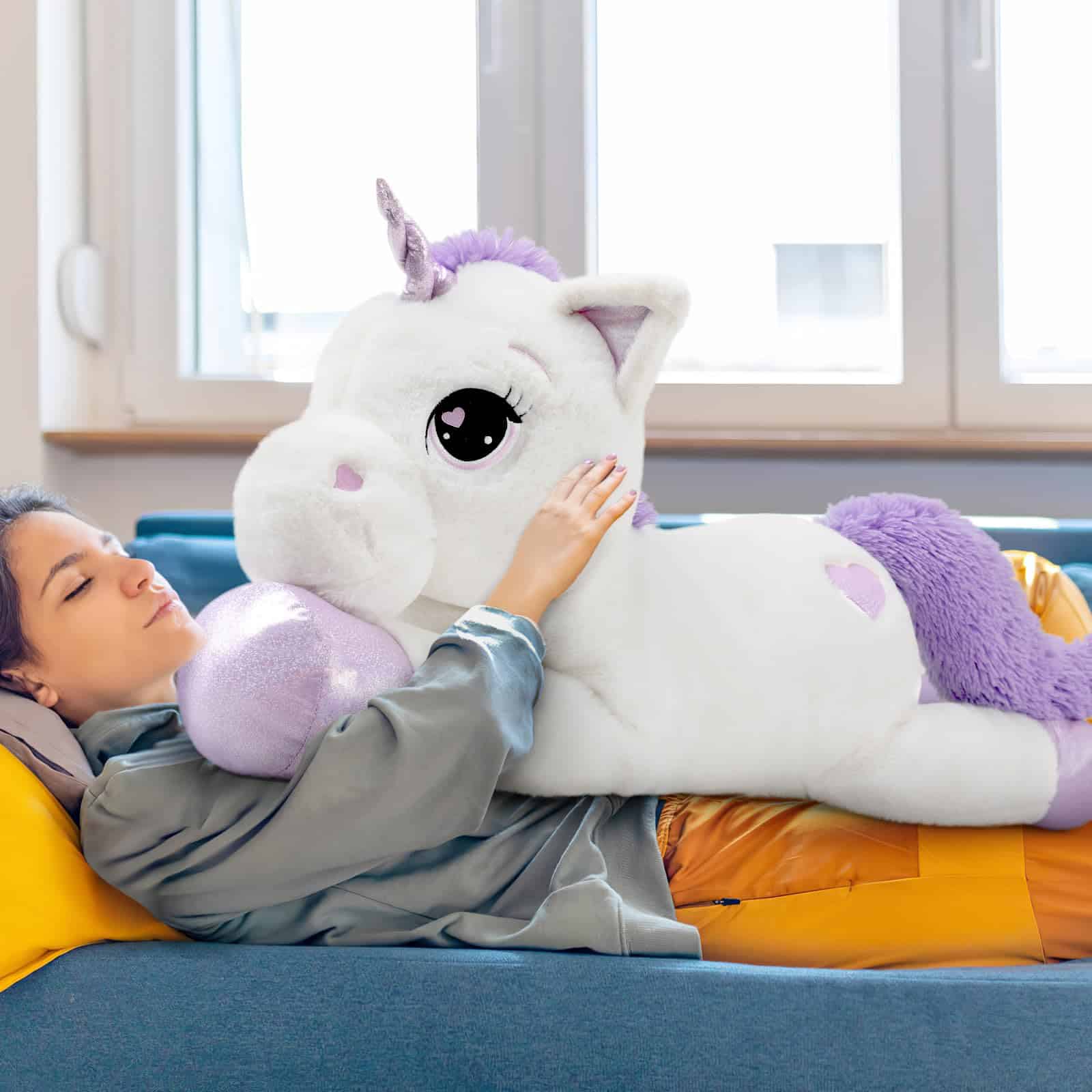 Peluche de Unicornio Grande Lanmore de 43"., Juguetes de - Imagen 5