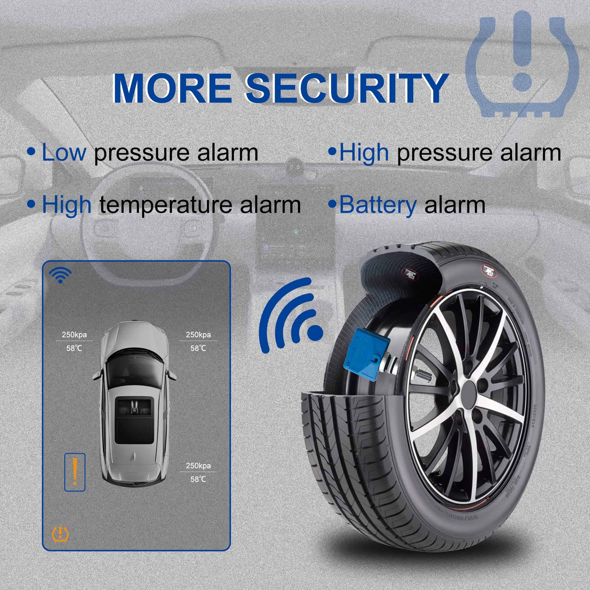 SENSOR TPMS RENECTIV para Nissan, 4pcs 315MHz Sensores de - Imagen 6