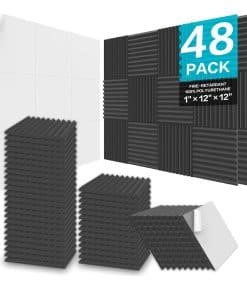 Paneles de Espuma Acústica JBER, Paquete de 48 12x12x1