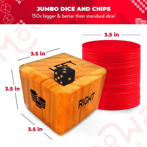 Juego de Dados Gigantes Right Center Left (Todo Clima) con - Imagen 6