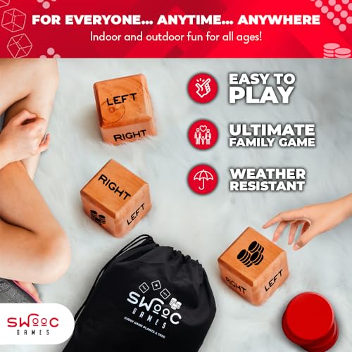 Juego de Dados Gigantes Right Center Left (Todo Clima) con - Imagen 4