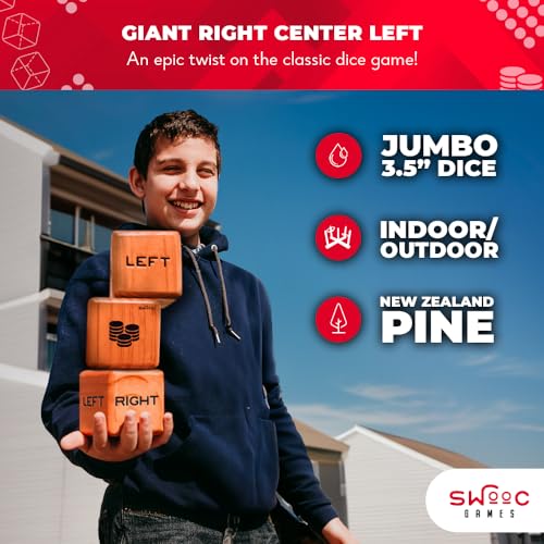 Juego de Dados Gigantes Right Center Left (Todo Clima) con - Imagen 3
