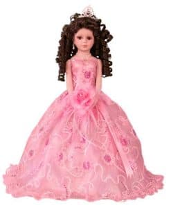 Muñeca de Quinceañera con Paraguas de Porcelana de 18" de