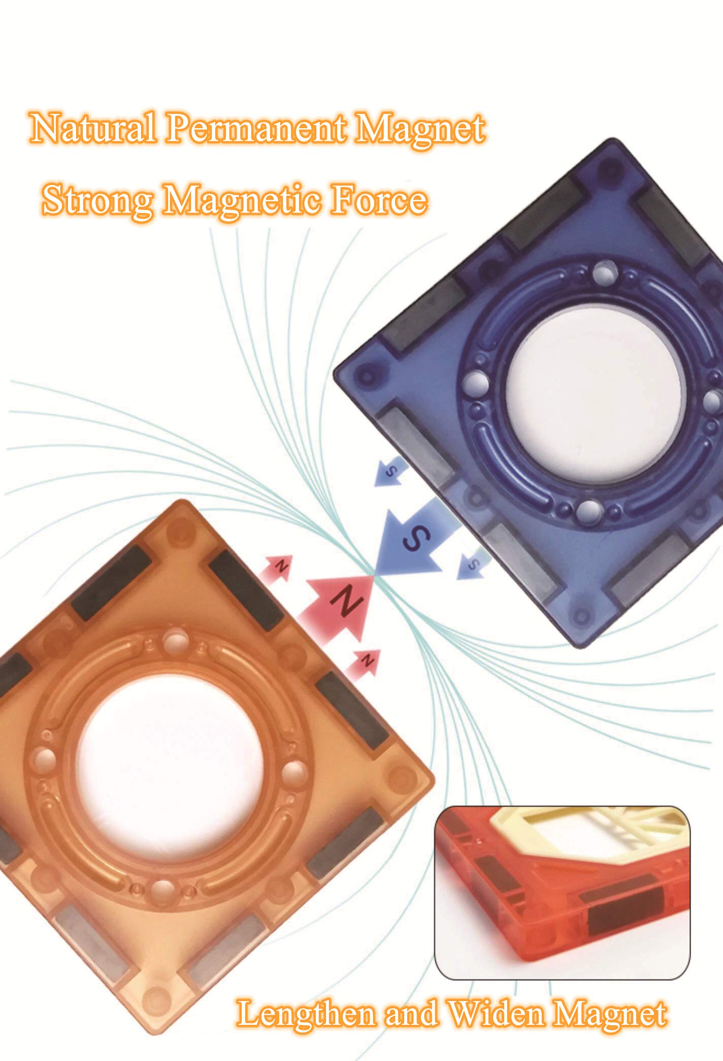 BINZKBB Light Magnetic Tiles Building Blocks para Niños, - Imagen 4