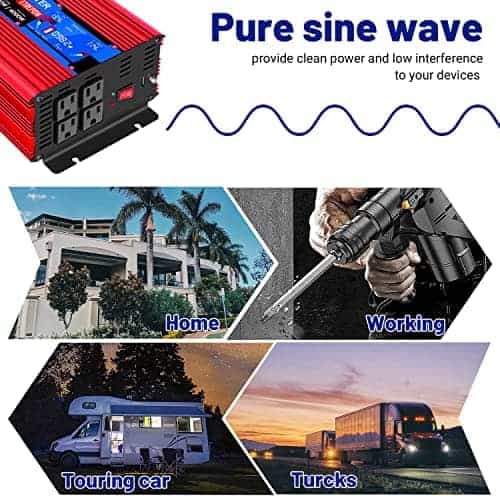 Inversor de Onda Sinusoidal Pura ETREPOW 2000W/4000W 12V DC - Imagen 6