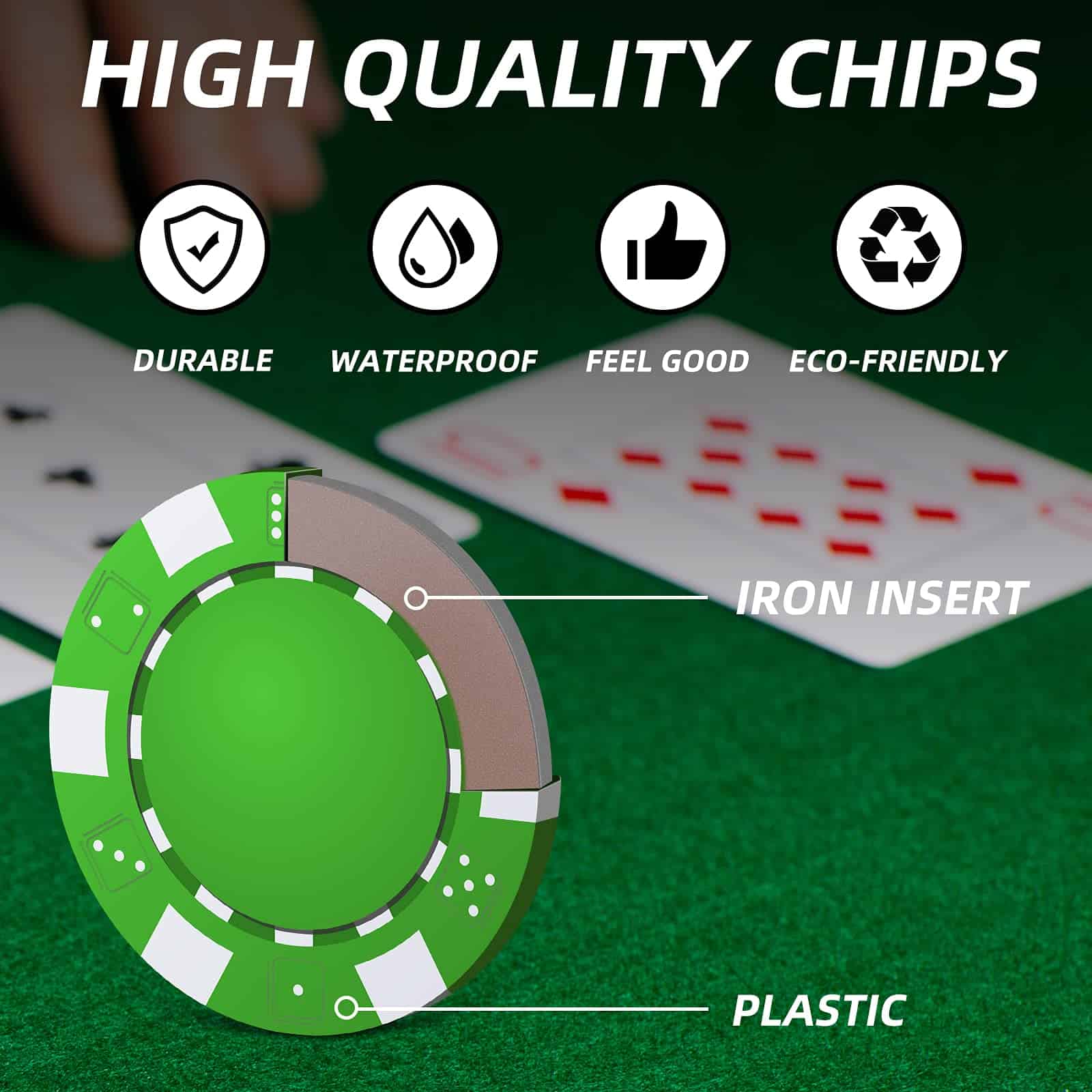 Juego de fichas de póker NOLIE Casino de 400 PCS con - Imagen 3