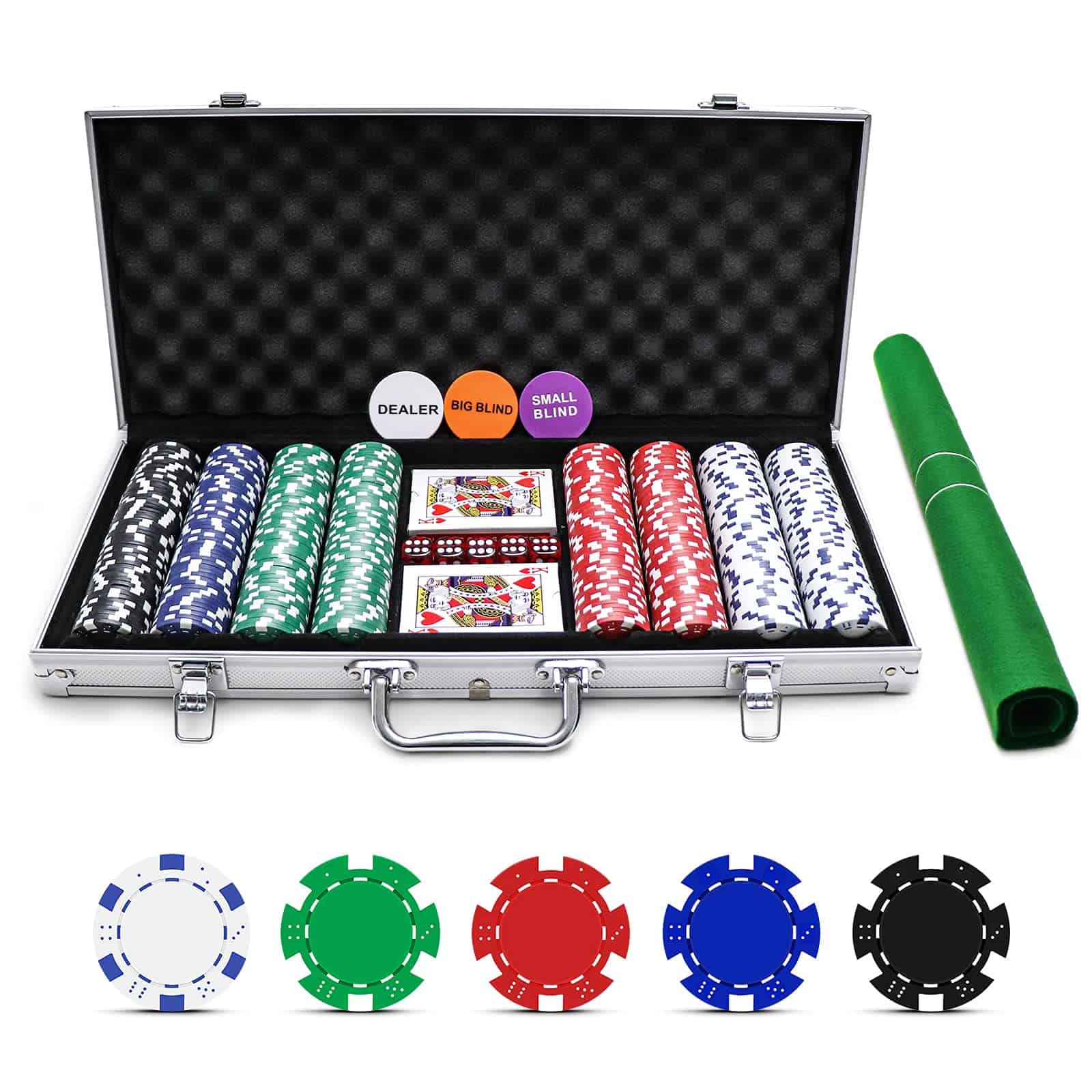 Juego de fichas de póker NOLIE Casino de 400 PCS con