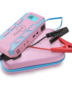 Kit de arranque de batería portátil XoooX rosa con cables