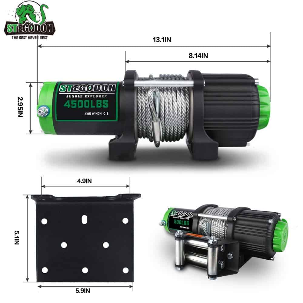 Malacate eléctrico STEGODON de 4500 lb de capacidad de - Imagen 3