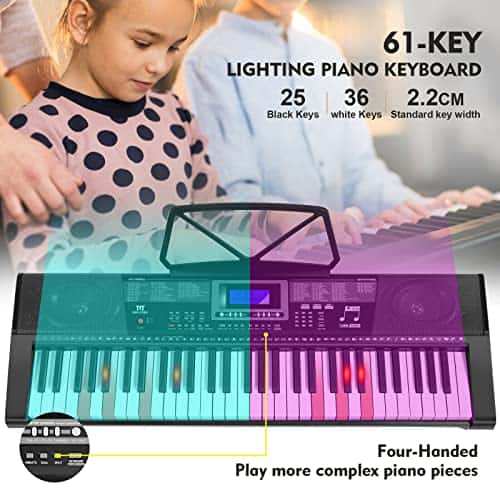 Piano Keyboard MUSTAR MEKS-500 de 61 teclas con teclas - Imagen 4