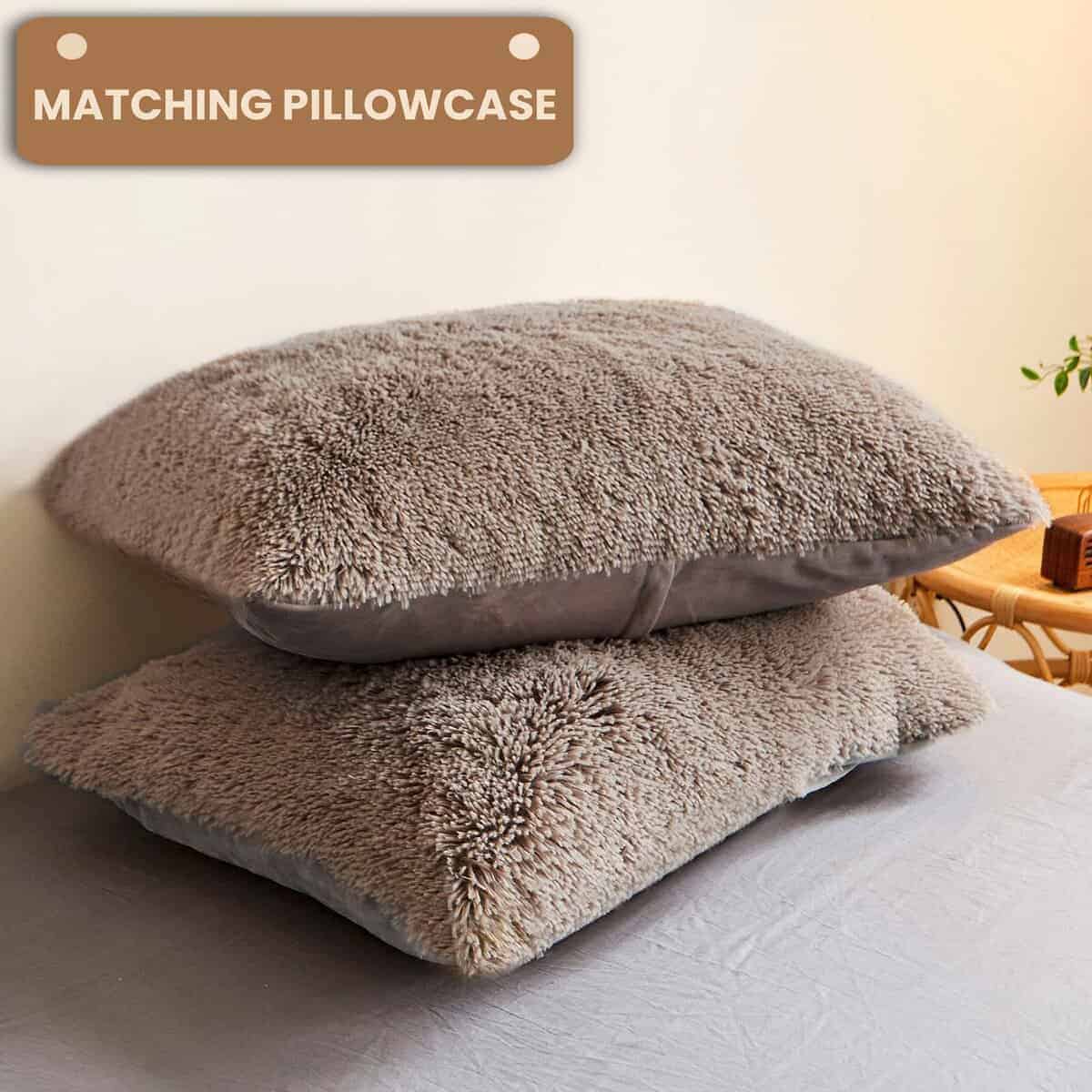 Juego de funda de edredón de lujo MEGO Shaggy Faux Fur, - Imagen 5