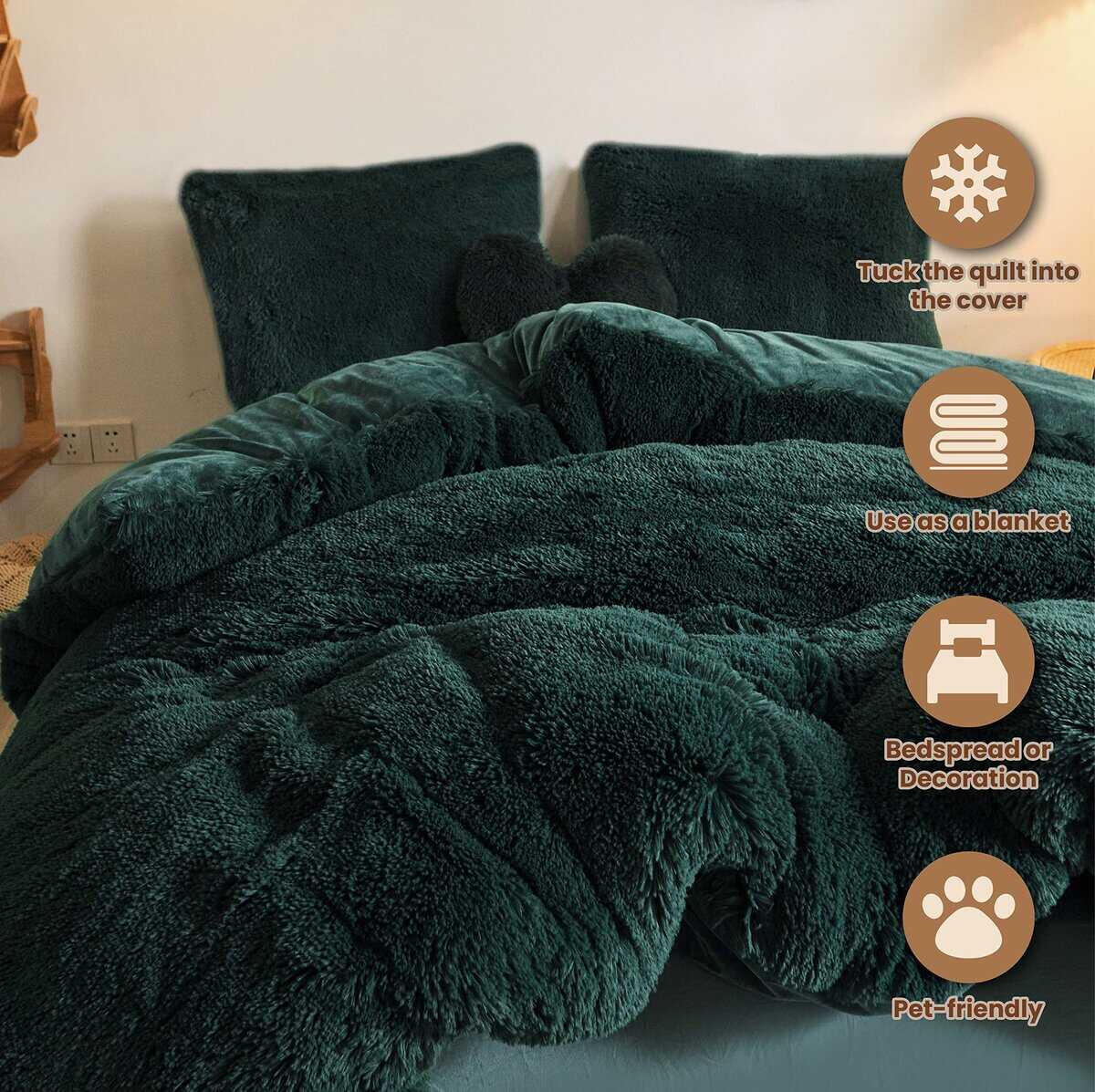 Juego de Funda Nórdica de Lujo MEGO Luxury Shaggy Plush, 3 - Imagen 3