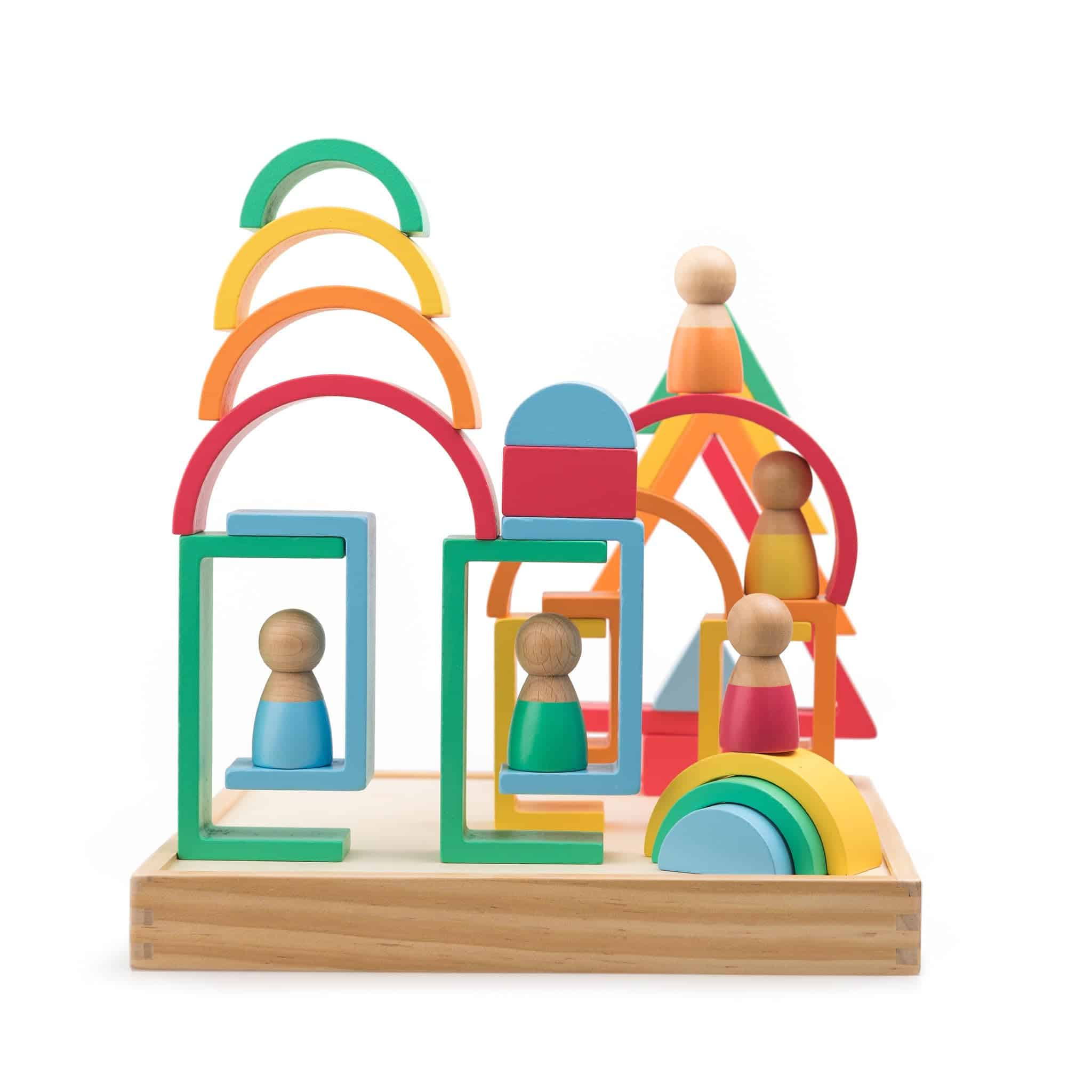 Set de 30 Bloques de Apilamiento Tipo Montessori en Arco