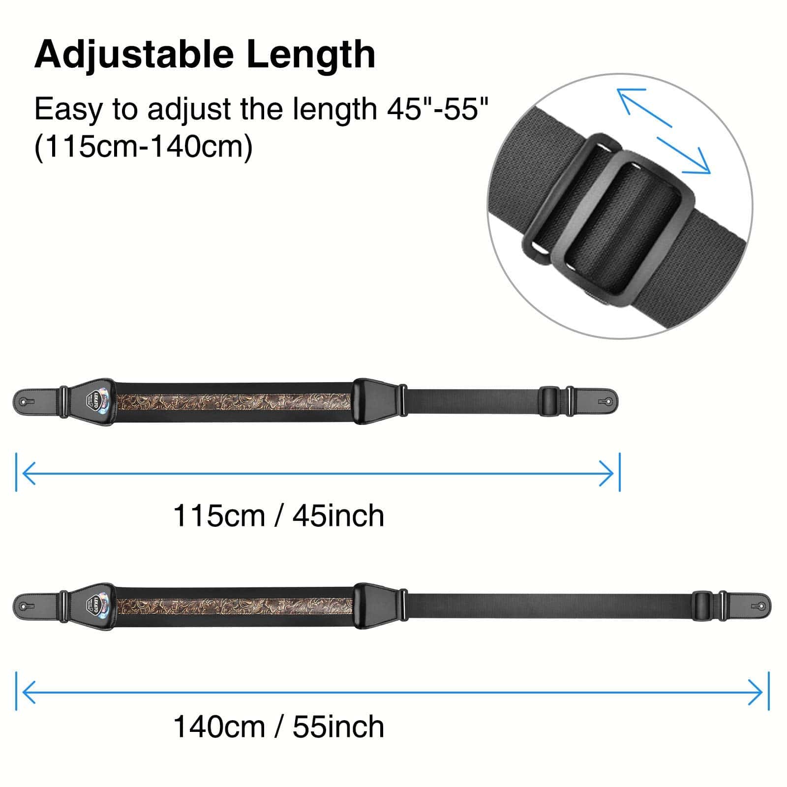 Correa de Guitarra para Bajo LEKATO para Guitarra Eléctrica - Imagen 5