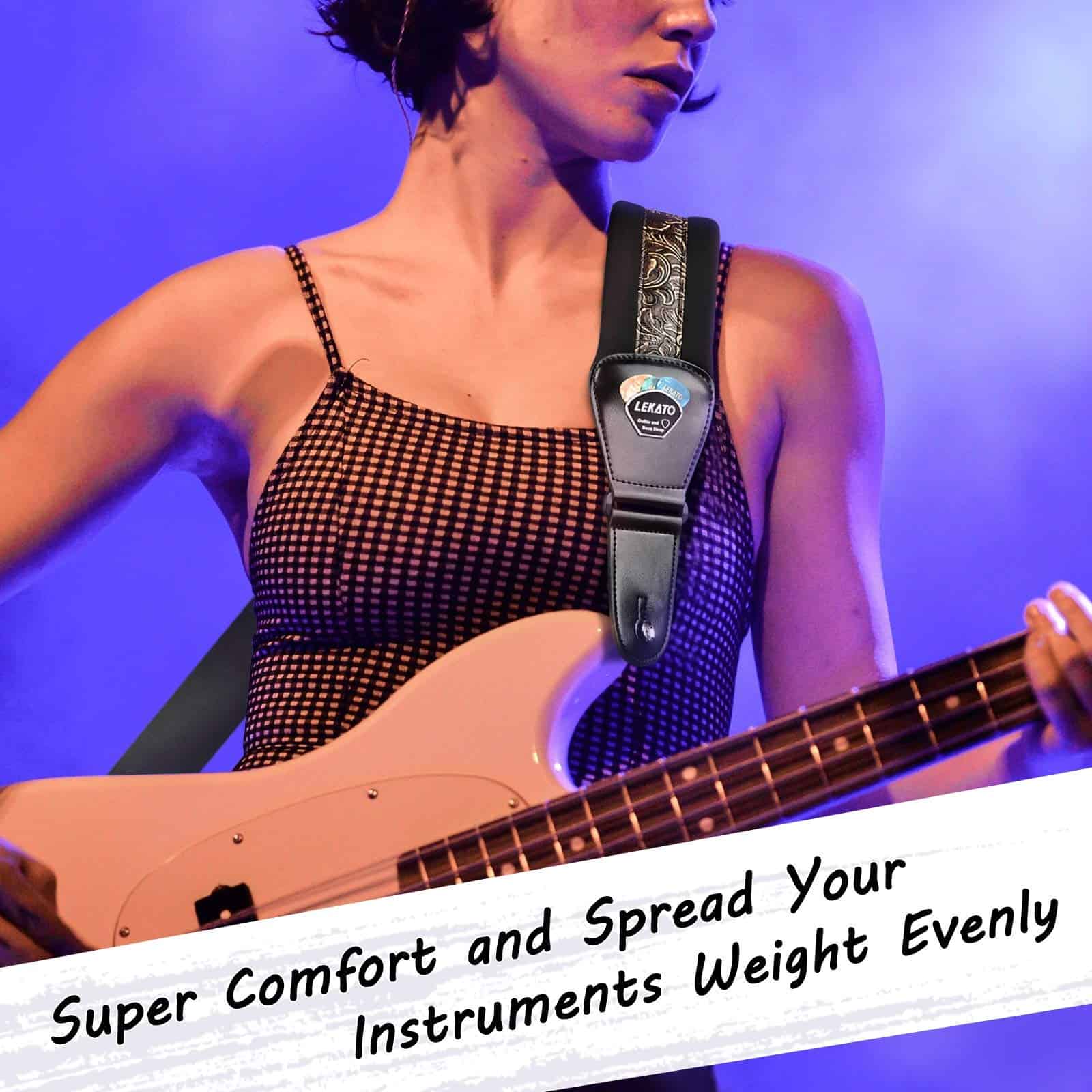 Correa de Guitarra para Bajo LEKATO para Guitarra Eléctrica - Imagen 8
