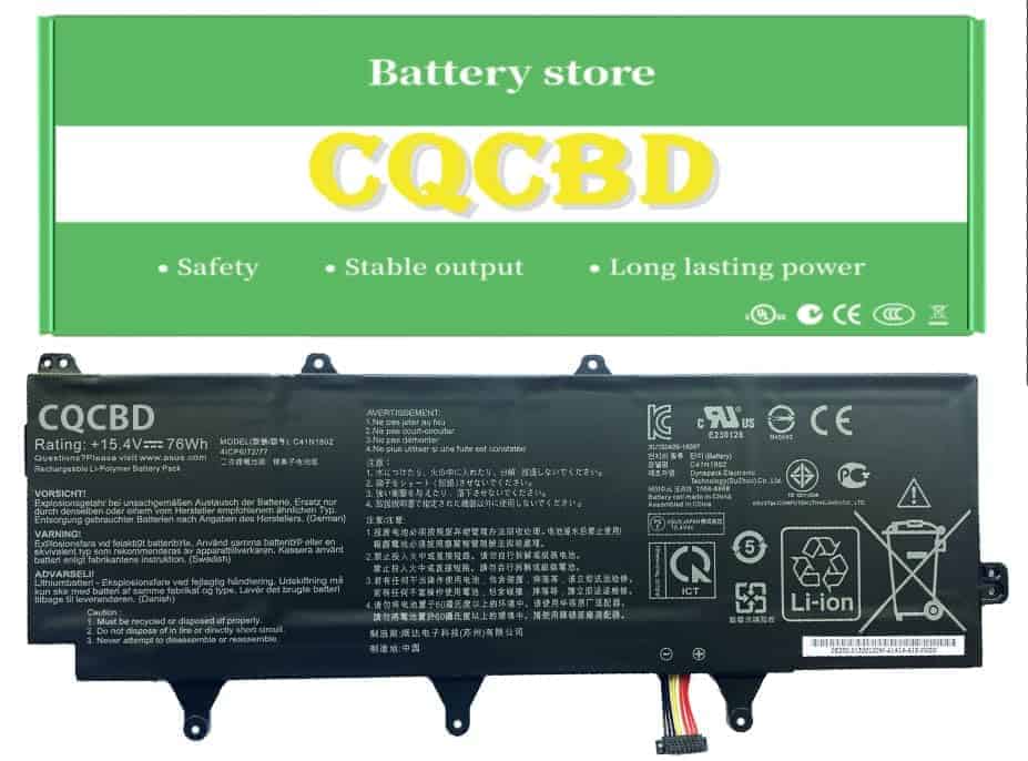 Batería CQCQ C41N1802 para ASUS ROG Zephyrus S GX701 GX701G