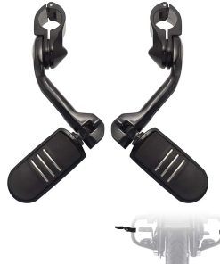 FOVPLUE 1.25" Highway Footpegs, Angulados Largos Ajustables