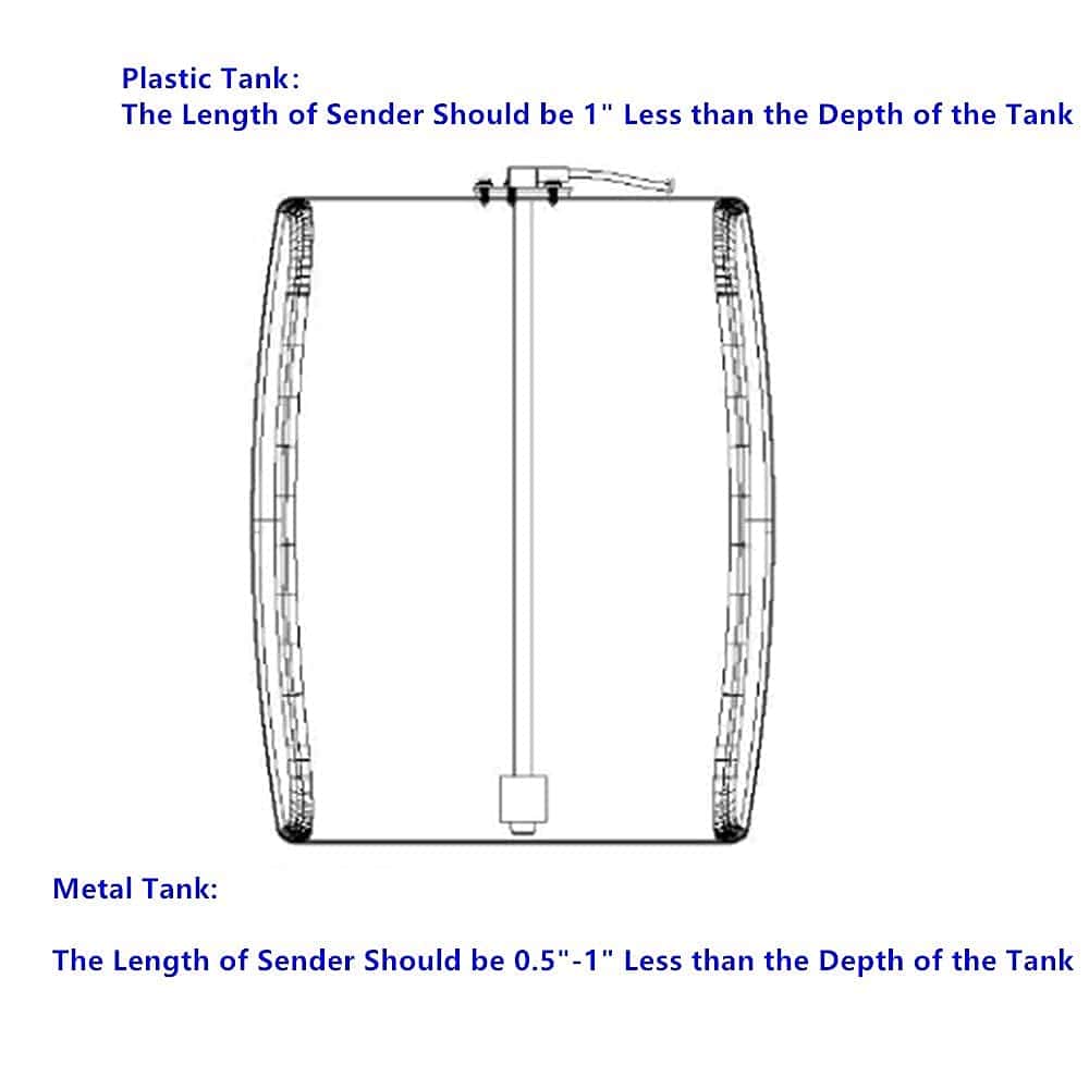AODITECK 240-33 ohms 18"(460mm) Sender de Nivel de - Imagen 7