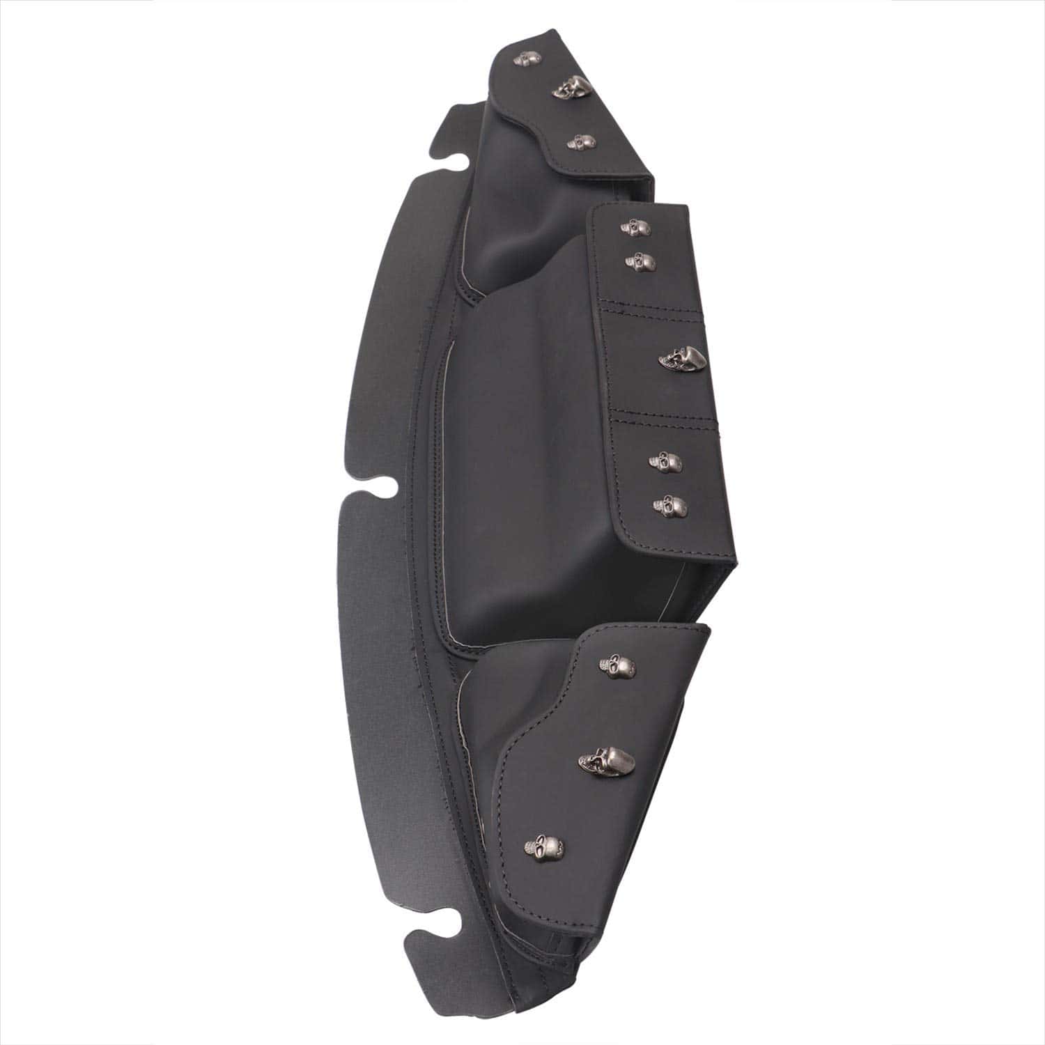 BID4ZE Bolsa de parabrisas con 3 bolsillos de cráneo negro - Imagen 5