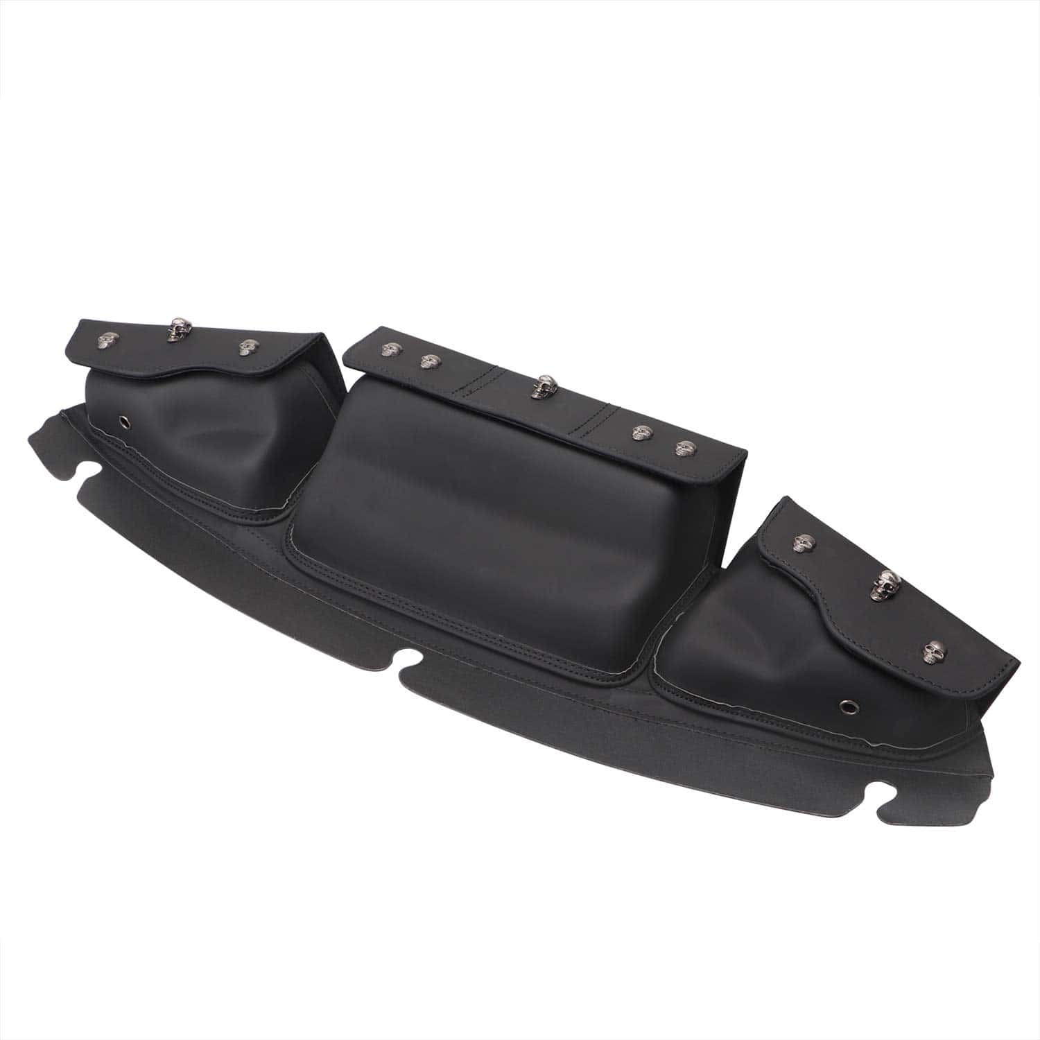 BID4ZE Bolsa de parabrisas con 3 bolsillos de cráneo negro - Imagen 3